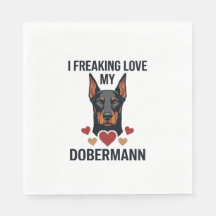 Dolle liefde voor Dobermann-hond Rode Harten_1 Servet