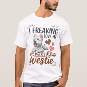 Dolle Liefde Westie Hond Harten Poot_1 T-shirt