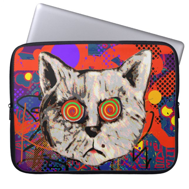 dolle miauw laptop sleeve (Voorkant)