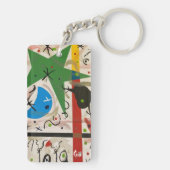 DOLLE NACHT MET GROENE STER SLEUTELHANGER (achterkant)