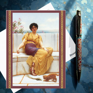 Dolle nietsdoen door John William Godward Briefkaart