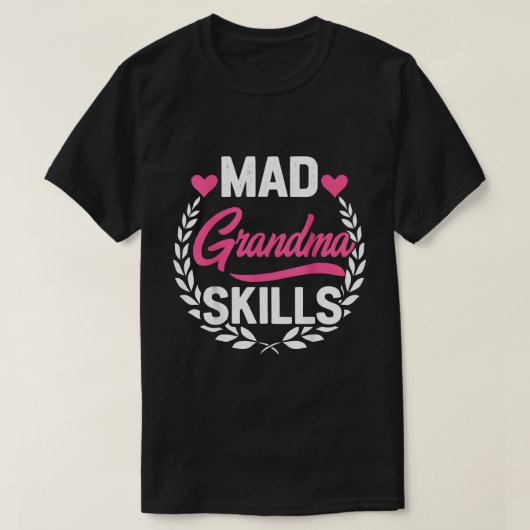 Dolle Oma Vaardigheden T-shirt (Design voorkant)