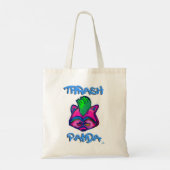 Dolle Panda Grappige Punk Wasbeer Cartoon Tote Bag (Achterkant)