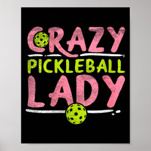 Dolle pickleball-dames, grappige pickleball-dames poster