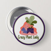 Dolle Plant Dame Knop Ronde Button 7,6 Cm (Voorkant /achterkant)