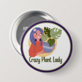 Dolle Plant Dame Knop Ronde Button 7,6 Cm (Voorkant /achterkant)