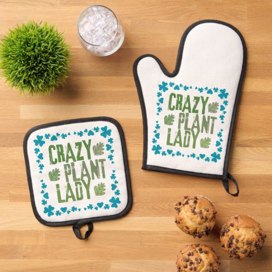 Dolle Plantendame Ovenwant & Pannenlap Set (Top down)