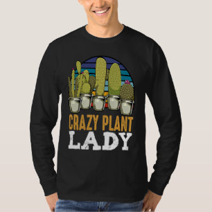 Dolle Plantendame Planten Bloemist Tuinier Hobby T T-shirt