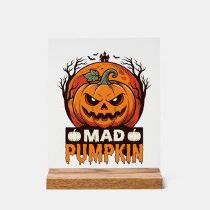 Dolle Pompoen Halloween Vintage Gravure Design_1 Acryl Bord