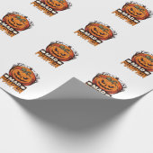 Dolle Pompoen Halloween Vintage Gravure Design_1 Cadeaupapier (Hoek)