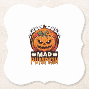 Dolle Pompoen Halloween Vintage Gravure Design_1 Kartonnen Onderzetters