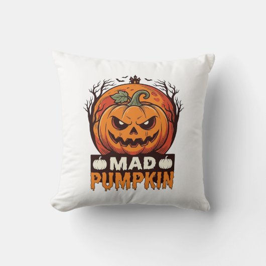 Dolle Pompoen Halloween Vintage Gravure Design_1 Kussen (Voorkant)