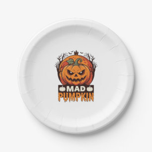 Dolle Pompoen Halloween Vintage Gravure Design_1 Papieren Bordje