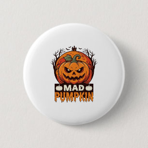Dolle Pompoen Halloween Vintage Gravure Design_1 Ronde Button 5,7 Cm
