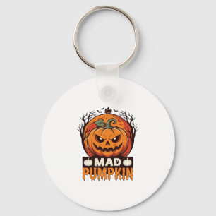 Dolle Pompoen Halloween Vintage Gravure Design_1 Sleutelhanger