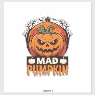 Dolle Pompoen Halloween Vintage Gravure Design_1 Sticker