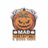 Dolle Pompoen Halloween Vintage Gravure Design_1 Sticker (Voorkant)