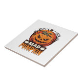 Dolle Pompoen Halloween Vintage Gravure Design_1 Tegeltje (Zijkant)