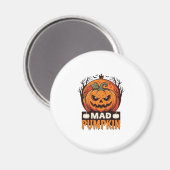 Dolle Pompoen Halloween Vintage Gravure Ontwerp_1 Magneet (Voorkant / Achterkant)