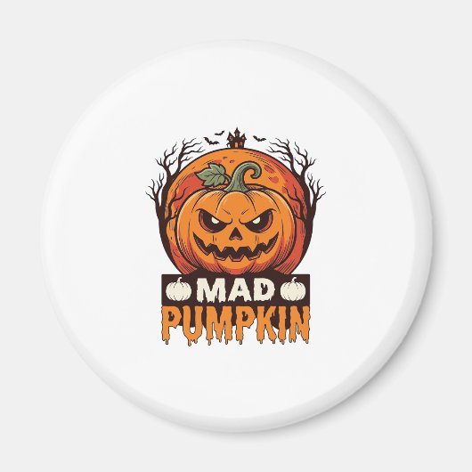 Dolle Pompoen Halloween Vintage Gravure Ontwerp_1 Magneet (Voorkant)