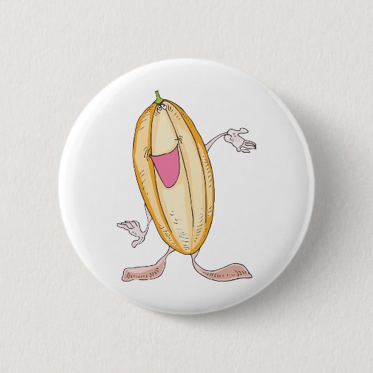 dolle pompoen stripfiguur ronde button 5,7 cm (Voorkant)