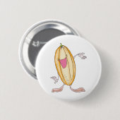 dolle pompoen stripfiguur ronde button 5,7 cm (Voorkant /achterkant)