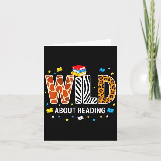 Dolle pret om dierprint letters grappig te lezen kaart (Voorkant)
