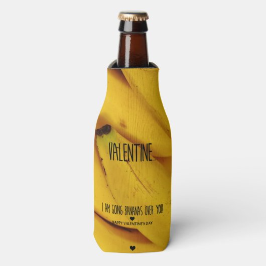 Dolle pret om jou Valentijnsdag Flesjeskoeler (Fles Voorkant)