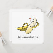 'Dolle pret over jou' Valentijnsdag/ liefdeskaart Kaart (Voorkant / Achterkant in situ)