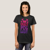 Dolle Pugs Dame Roze 287 T-shirt (Voorkant volledig)