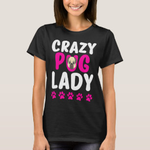 Dolle Pugs Dame Schattige Pugs Moeder 786 T-shirt
