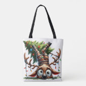 Dolle Rendier Boodschappentas Tote Bag (Achterkant)