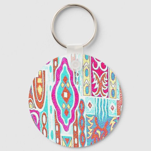 Dolle Retro Print Sleutelhanger (Voorkant)