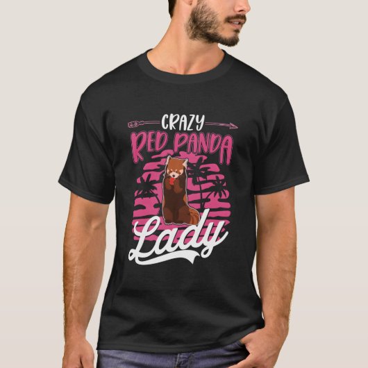 Dolle Rode Panda Dames Rode Panda T-shirt (Voorkant)