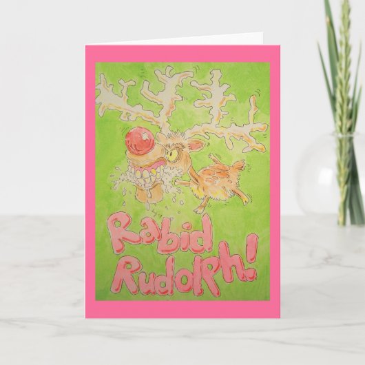 Dolle Rudolph Feestdagen Kaart (Voorkant)