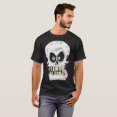 dolle schedel skelet gezicht t-shirt (Voorkant volledig)