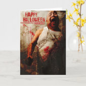 dolle slager halloween kaart (Gele Bloem)