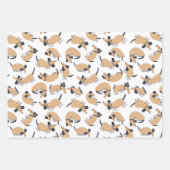 Dolle slapende dachshonden honden inpakpapier vel (Voorkant 2)