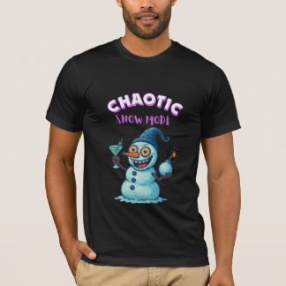 Dolle Sneeuwman – Grappige Retro Vorstige Vakantie T-shirt