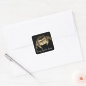 Dolle Spin lady Vierkante Sticker (Envelop)