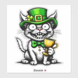 Dolle St. Patrick's Day Kat  Sticker