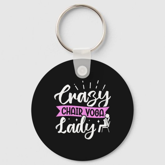 Dolle Stoel Yoga Dame Sleutelhanger (Voorkant)