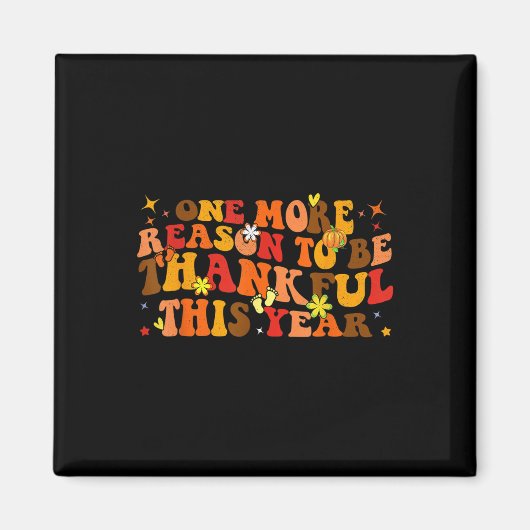 Dolle Thanksgiving Zwangerschapsaankondiging Fall Magneet (Voorkant)