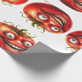 Dolle Tomaten Cartoon Grappig Inpakpapier (Hoek)