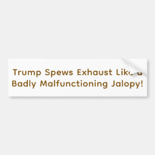 Dolle Trump Jalopy Hankamer Artjunkhaus Comic Lief Bumpersticker
