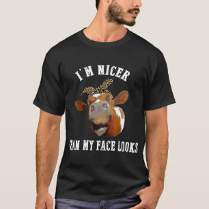 Dolle Vaars Vrouwen Koe Ik Ben Vriendelijker Dan M T-shirt