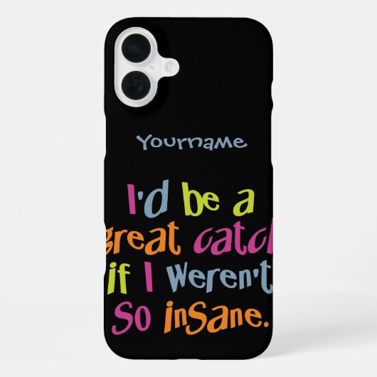 Dolle vangst aangepaste monogram & kleur cases iPhone hoesje (Achterkant)