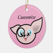 Dolle Varken Lachende Thunder_Cove Keramisch Ornament (Links)