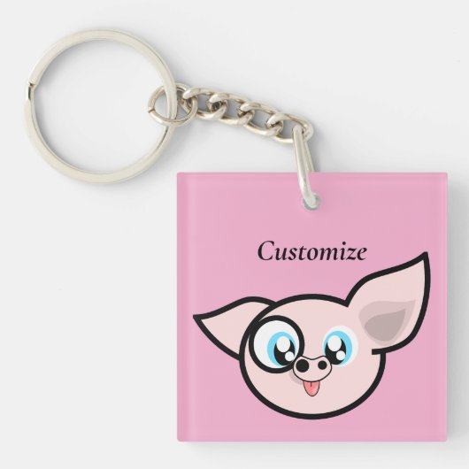Dolle Varken Lachende Thunder_Cove Sleutelhanger (voorkant)