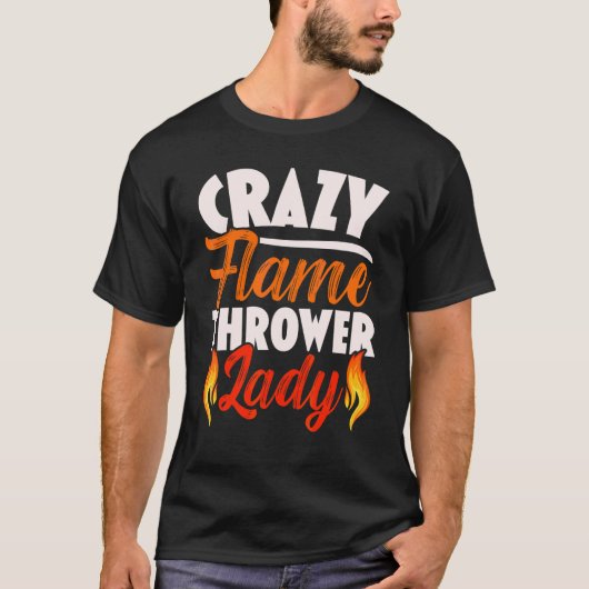 Dolle Vlammenwerper Dame Vlammenwerper Heet T-shirt (Voorkant)